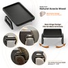 Tinamo Acacia Couch Arm Table - Wooden Sofa Armrest Tray