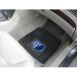 FANMATS 9310 Memphis Grizzlies 2-Piece Heavy Duty Vinyl Car Mat Set, Front Row Floor Mats, All Weather Protection, Universal Fit, Deep Resevoir Design