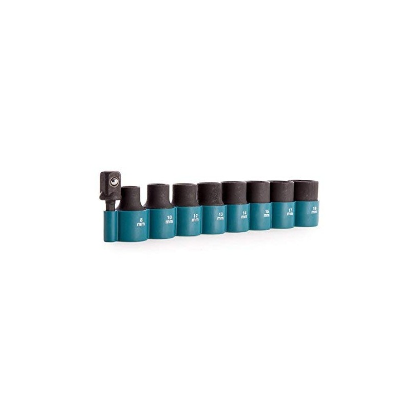 Makita B-54645 9 Piece Cr-Mo 1/2" Impact Socket Set with