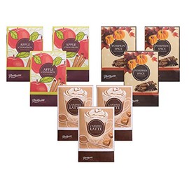 FloralSimplicity Sachets Fall Favorites Bundle 3 Caramel Latte, 3 Pumpkin Spice, 3 Apple Cinnamon - 9 Pack - Long Lasting, ECO-Friendly Home Fragrance Perfect for Any Space