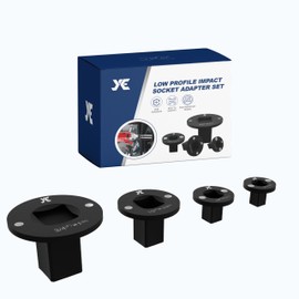 Socket Adapter Set, 4PC Low Profile Impact Ratchet Adapter Kit for Tight Spaces - Includes 3/4" to 1", 1/2" to 3/4", 1/2" to 3/8", 1/4" to 3/8" Drive Size Converters