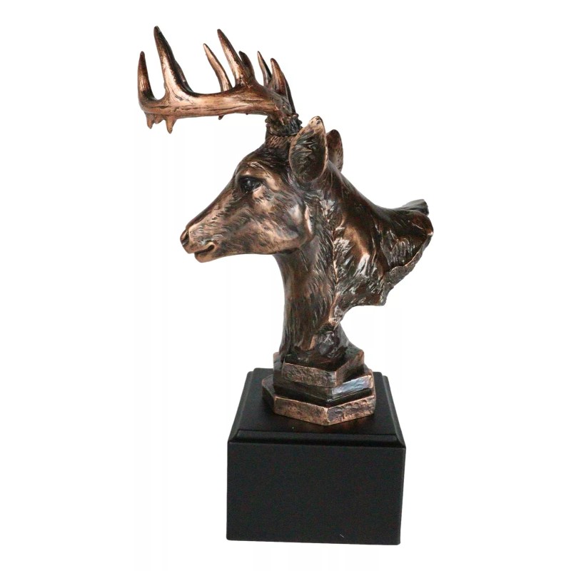Wildlife 12 Point Whitetail Buck Deer Bust Trophy Figurine With