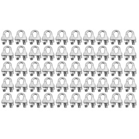 BRUFER 98200 Wire Rope Clamp Clip for Cables Zinc Plated - 1/16" inch - Bulk Pack of 50 Pieces