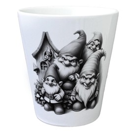 speecheese Evil Garden Gnomes Flower Pot Funny Garden Gnome on Flower Pot Evil Gnome Decoration for Garden Shed House Garden Figures Fun