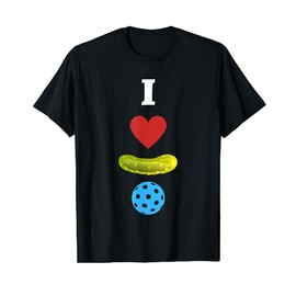 Pickleball Player Paddle Ball Lover I Love Pickleball T-Shirt, black