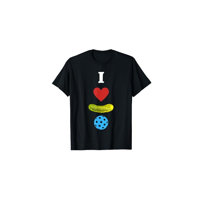 Pickleball Player Paddle Ball Lover I Love Pickleball T-Shirt, black
