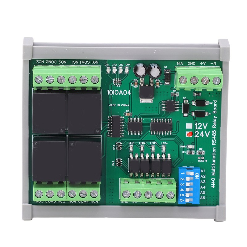 RS485 Relay Module 4 Channel RTU PCB Board with Housing