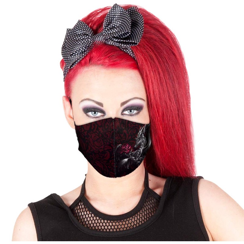Spiral - Dragon Rose - Everyday mask, black