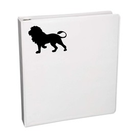 Bargain Max Decals Standing Lion Silhouette Decal Notebook Car Laptop 5.5" (Black)