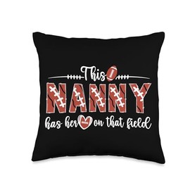 On That Field Football Nanny of A Football Player Nanny Throw Pillow