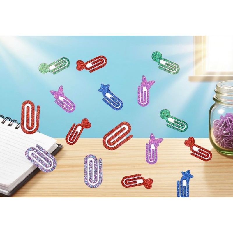 Aotunbey, 2 Pack Resin Paperclip Shape Bookmark Silicone Mold 9-Cavity