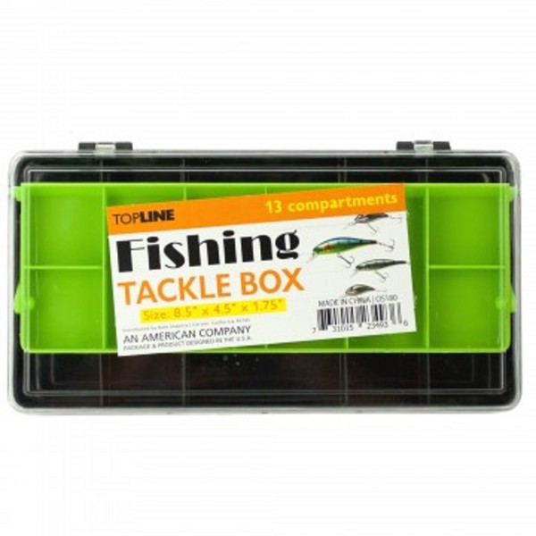TOPLINE Multi-Level Fishing Tackle Box - One Item w/Random Color