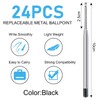 OSDUE 24 Set Replaceable Metal Ballpoint Pen Refills with Spring,