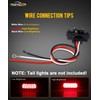 Partsam 8X Truck Trailer Molded 3 Prong Pigtail Harness Stop