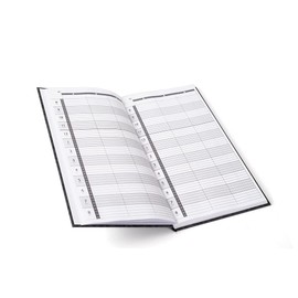 Agenda Appointment Book 3 Column Assistant Black Leopard