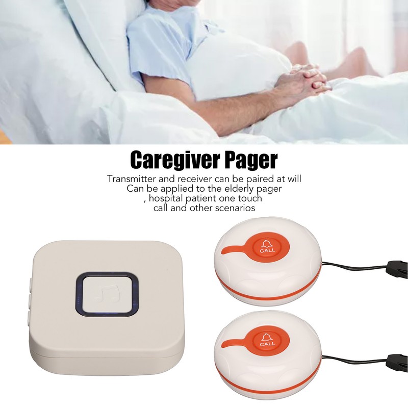 Elderly Monitoring Call Button 4 Gear Volume Adjustment Wireless ABS