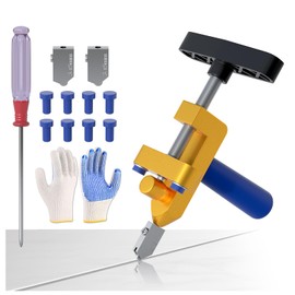 LATTHANT Glass Tile Cuttter with 3 Tungsten Steel Blade, 2-in-1 Manual Tile Cutter Tool with Breaking Pliers, Glass Cutter Hand Tool for 3-15mm Ceramic tiles, Glass, mirror, Home DIY Tool Kit