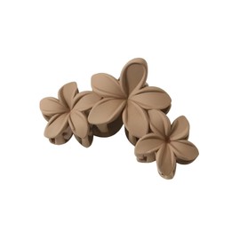 Floral Claw Clips for Thick Hair - Tropical Plumeria Design Hair Accessories with Non-Slip Grip, Durable Hair Clamps for Beach, Vacation and Daily Hairstyles
