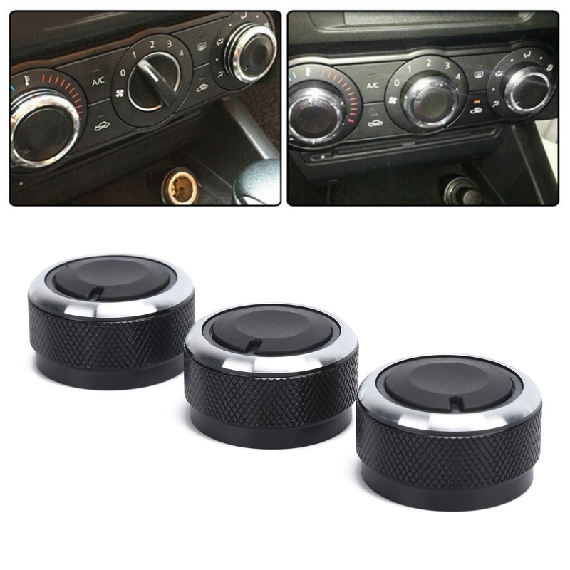3PCS Car Air Condition Switch Thermal Controller Knob Replacement for