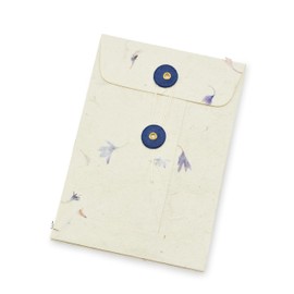 Kathmandu Valley Co. Handmade Lokta Paper Envelope with String-tie Button Closure Pocket Folder Documents Sleeve, for Invitations, Mailers, 4.5 x 6.5 inches, 10 Pack. Made in Nepal. (Cornflower)