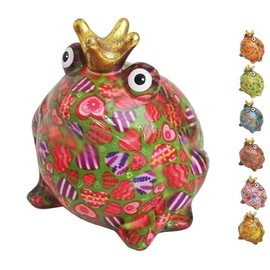 netproshop Pomme Pidou Ceramic Frog Money Box, Selection: GreenHearts