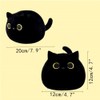 Black Cat Plush Toy Black Cat Pillow,2Pcs Kawaii Black Cat