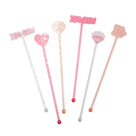 NPW Drinking Buddies I Do Crew Drink Stirrers Set of 6, Bachelorette Drink Stirrer Swizzle Sticks, Cocktail Mixing Stirrer for Drinks for Bachelorette Parties & Wedding Favors