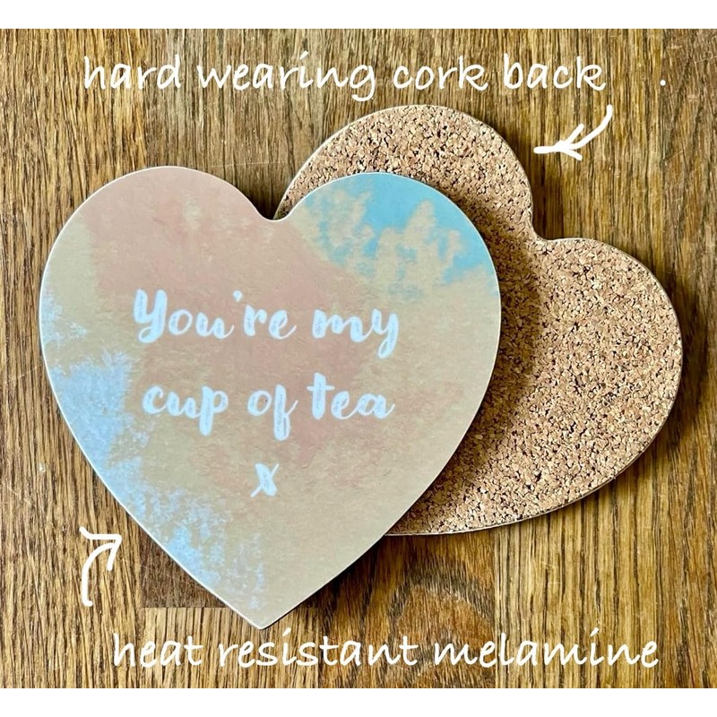 You're My Cup of Tea Heart-shaped Novelty Coaster - Fun