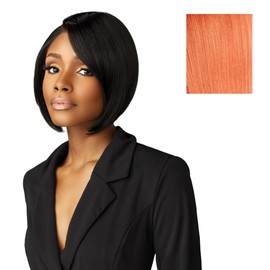 Sensationnel Chicbob Lace Frontwig - Bob Unit 4 Face Framing Glueless Wig Wide 5 Inch Deep Part Synthetic Preplucked Hairline (ROSEGOLDCOPPER)