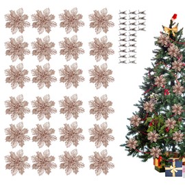 Doyime Christmas Ornaments, 24 Pieces (with Clips), Squirrel Tree Decorations, Artificial Flowers, Christmas Bows, Decorations, Trees, Christmas Parties, Ornaments, Hanging, Interior Decoration