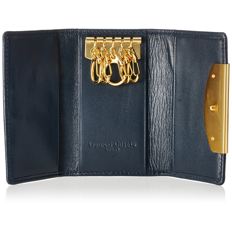 Tsumori Chisato 57391 Cat Frame Key Case, navy