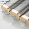 Pollock Shower Dispenser - 3 Chamber No Drill Mounted Shampoo,
