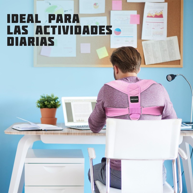 FEVAN Posture Corrector Adjustable for Men and Women, Breathable Back