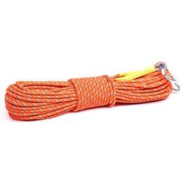 X XBEN Outdoor Climbing Rope 10M(32ft) 20M(64ft) 30M (96ft) 50M(160ft) Rock Climbing Rope, Escape Rope Climbing Equipment Fire Rescue Parachute Rope (160 Foot) - Orange