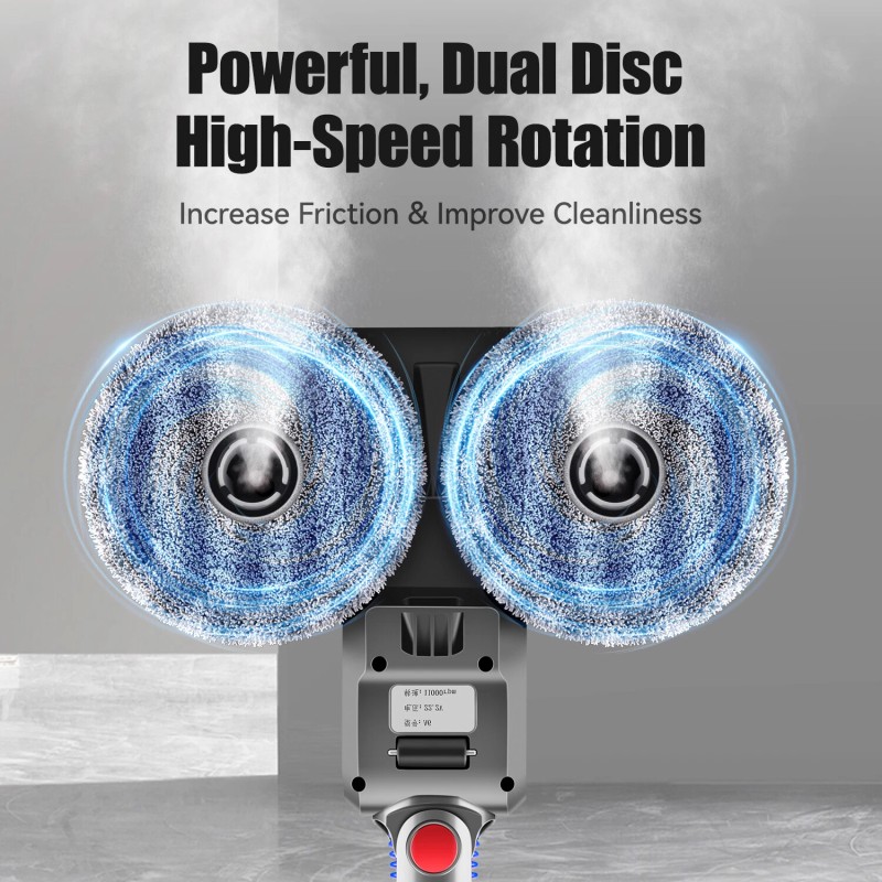 E.LUO Electric Mop Head for Dyson V7/V8/V10/V11 with 6 Pads