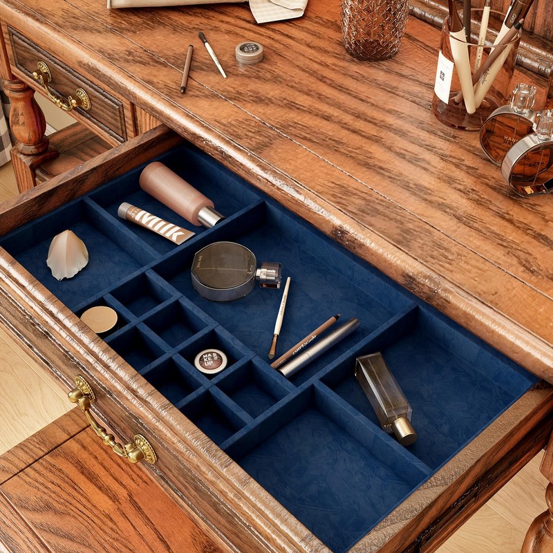 HelloWall Blue Velvet Fabric Wallpaper Peel and Stick Felt Contact