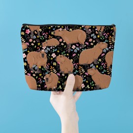 Azteoiz Cute Capybara Makeup Bag Capybara Gifts Cosmetic Bag Animal Lover Gifts for Women Girls Capybara Lovers Daughter Friends Nurse Capybara Stuff Graduation Birthday Gifts Travel Toiletry Bag