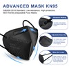 KN95 Face Masks Black Adults - 100 Pack Disposable Masks
