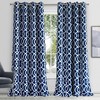 Dainty Home Trellis Blackout Curtains for Bedroom Single Panel Navy
