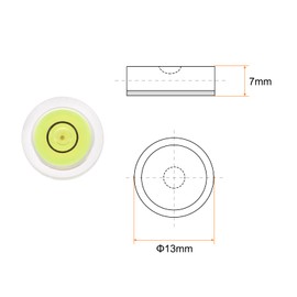 HARFINGTON 4pcs Round Bubble Level 13x7mm Mini Circular Bullseye Spirit Levels for Leveling Camera Tripod Telescope Workshop Turntable Pictures Frame, Lime