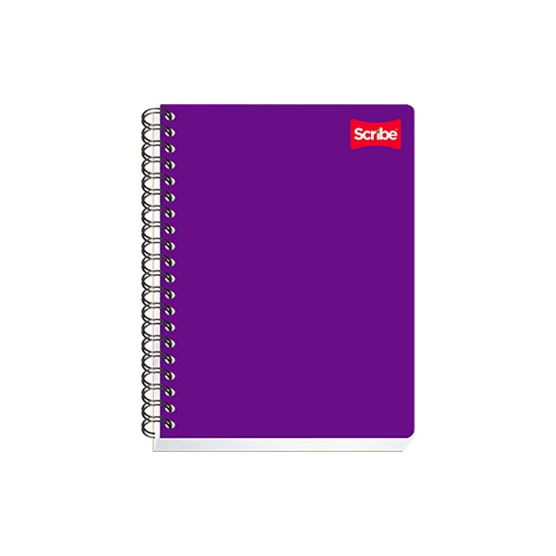 Scribe, CLÁSICO, Cuaderno Profesional con Espiral Doble de Pasta Semi