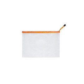 HLDInie Mesh Zipper Pouch Bag,A3 Zipper Bag for Organizing Storage, Waterproof Zipper Pouch, 17" x 12"/44cm x 32cm, File Bag for School and Office Supplies (Orange)