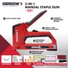Arrow T501 5-in-1 Manual Staple and Nail Gun, Wire Stapler,