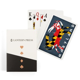Lantern Press Maryland, Crab Flag (52 Playing Cards, Poker Size Card Deck with Jokers)