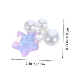 NOLITOY Luxury Nail Gems Star Pearl Charms 30pcs Manicure Decorations for Women