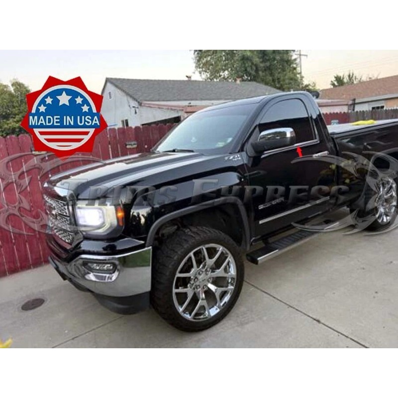 Trims Express 2014-2018 Chevy/GMC Silverado/Sierra Regular Cab 2Pc Chrome Window