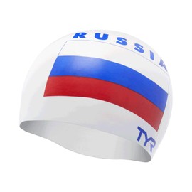 TYR Russia Silicone Adult Fit, White