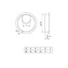 80MM METAL DESK CABLE TIDY OUTLET GROMMET INSERT (Brushed Steel)