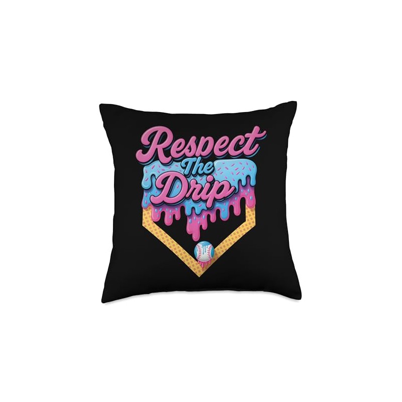 Baseball Drip Boys Home Plate Ice Cream Respect The Drip