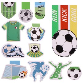 JIANTA JIANTA 12 Stück Lesezeichen Magnetisch, Magnetische Lesezeichen Kinder Fußball, Themen-Lesezeichen, Fußball Geschenke Klein für Schüler Freund Fußballfans Buchliebhaber, Mitbringsel Fussball Kinder